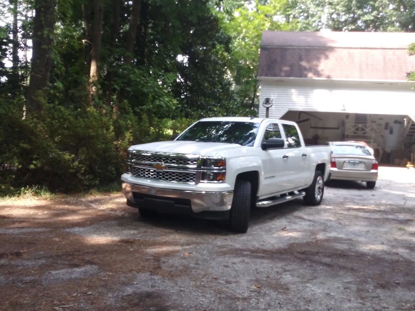 White pickup truck